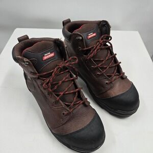 Dickies Steel Toe Brown Leather Work Boots Waterproof Men's Size 12‎ Smart Step